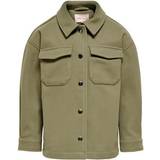 Buttons Fleece Jackets Children's Clothing Only Ellene Shacket - Dusky Green