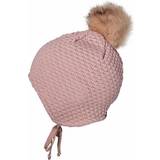 Babies Bucket Hats mp Denmark Chunky Oslo Baby Hat w. Real F - French Rose (10-97506-4256)