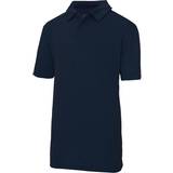 Buttons Polo Shirts AWDis Kid's Just Cool Sports Polo Plain Shirt - French Navy (UTRW696)