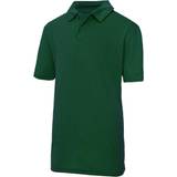 Green Polo Shirts Children's Clothing AWDis Kid's Just Cool Sports Polo Plain Shirt - Bottle Green (UTRW696)