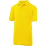 Yellow Polo Shirts Children's Clothing AWDis Kid's Just Cool Sports Polo Plain Shirt - Sun Yellow (UTRW696)