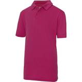 Pink Polo Shirts Children's Clothing AWDis Kid's Just Cool Sports Polo Plain Shirt - Hot Pink (UTRW696)