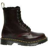 Red Lace Boots Dr. Martens 1460 Serena Faux Fur Lined - Oxblood Atlas