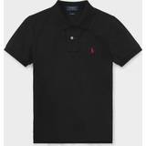 Black Polo Shirts Children's Clothing Ralph Lauren Junior Boy's Custom Short Sleeve Polo Shirt - Black