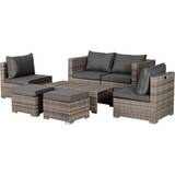 Wicker patio furniture set OutSunny Outdoor Patio Furniture Set Wicker Rattan Sofa Outdoor Lounge Set
