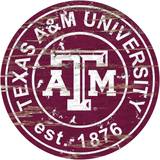 Fan Creations Texas A&M Aggies Distressed Round Sign Board