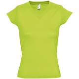 Sols Moon V Neck Short Sleeve T-shirt - Apple Green