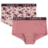 Organic Cotton Knickers Children's Clothing Name It Hipster 2-pack - Deco Rose (13193169)