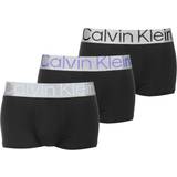 Calvin Klein Polyester Men's Underwear Calvin Klein Low Rise Trunk Steel Micro 3-pack - Black