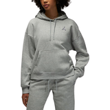 Nike Jordan Brooklyn Fleece Pullover Hoodie Women's - Dark Grey Heather/White