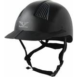 TuffRider Starter Helmet with Carbon Fiber Grill - Black