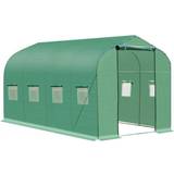 Greenhouses OutSunny Polytunnel Walk-in Greenhouse 4x2m Stainless steel Plastic