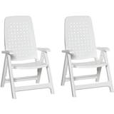 Patio Chairs Garden & Outdoor Furniture OutSunny Folding Chair Set White 695 x 1,020 mm