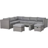 Aluminium Outdoor Lounge Sets Garden & Outdoor Furniture OutSunny 860-146V70 Outdoor Lounge Set, 1 Table incl. 3 Sofas
