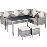 Seat Cushion Patio Dining Sets Garden & Outdoor Furniture OutSunny 860-093V70 Patio Dining Set, 1 Table incl. 1 Sofas