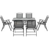 OutSunny Patio Dining Sets OutSunny 84B-693V Patio Dining Set, 1 Table incl. 6 Chairs