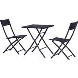 Black Bistro Sets Garden & Outdoor Furniture OutSunny 3PC Bistro Set, 1 Table incl. 2 Chairs