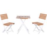 Foldable Bistro Sets Garden & Outdoor Furniture OutSunny 84B-789ND Bistro Set, 1 Table incl. 2 Chairs