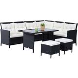 Outdoor Lounge Sets Garden & Outdoor Furniture OutSunny 860-025 Outdoor Lounge Set, 1 Table incl. 4 Sofas