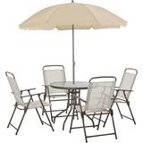 Patio Dining Sets Garden & Outdoor Furniture OutSunny 01-0708 Patio Dining Set, 1 Table incl. 4 Chairs