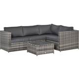 OutSunny 860-068 Outdoor Lounge Set, 1 Table incl. 2 Sofas