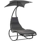 OutSunny Outdoor Rocking Chair Lounge Bed Grey