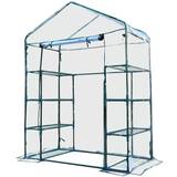 PVC Plastic Freestanding Greenhouses OutSunny Portable Greenhouse 143x73cm Stainless steel PVC Plastic