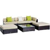 OutSunny 860-040 Outdoor Lounge Set, 1 Table incl. 3 Sofas