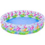 Cheap Paddling Pool Jilong Kids Small Fun Flamingo Inflatable Three Ring Paddling Water Swimming Play Pool
