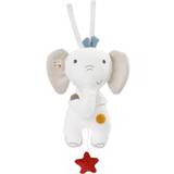 Fehn 056013 Musical Box Elephant FehnNATUR Cuddly Toy & Sleep Aid Made of Certified Organic Cotton (Organic Cultivation) Filled with PLA Fibres Melody "Träumerei" Soothes Babies & Toddlers