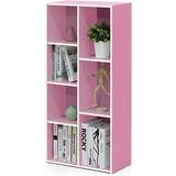 Pink Book Shelves Furinno 7-Cube Reversible Book Shelf 105.9cm