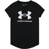Cotton T-shirts Under Armour Girl's Sportstyle Graphic Short Sleeve - Black/White