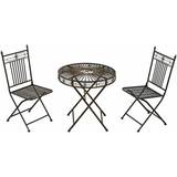 Bistro Sets Garden & Outdoor Furniture OutSunny 84B-984 Bistro Set, 1 Table incl. 2 Chairs