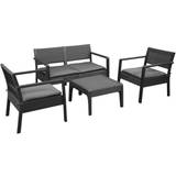 Garden Dining Chairs Bistro Sets OutSunny 84B-722V70 Bistro Set, 1 Table incl. 2 Chairs & 1 Sofas