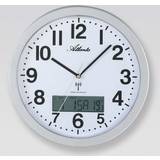 Atlanta Clocks Atlanta Analogue Digital Wall Clock, Silver 4380-19 Wall Clock