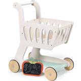 Tender Leaf Toys Shopping Cart Wood Pretend Play Shopping Trolley For Children Ages 3