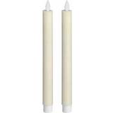 Hill 1975 Pair Of Cream Luxe Flickering Flame LED Wax Dinner LED Candle
