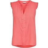 Only Women Blouses Only Womenss Kimmi Lace Trim Top in Rose Viscose