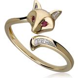 Gemondo Fox Ring - Gold/Ruby/Sapphire