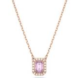 Purple Jewellery Swarovski Millenia Necklace - Rose Gold/Purple/Transparent