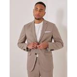 Selected Men Blazers Selected Homme – Sandfärgad kavaj med smal passform, del av kostym-Naturlig