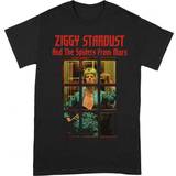 David Bowie Unisex Adult Ziggy Stardust T-Shirt (Black/Red)