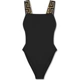 L Swimsuits Versace Greca Border One-piece Swimsuit - Black