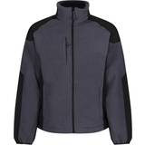 Regatta Mens Broadstone Showerproof Fleece Jacket (Black)