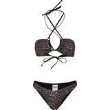 Urban Classics Women Bikini Bottoms Urban Classics Ladies AOP Hot V Bikini Bikini Set leopard