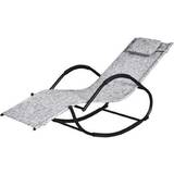 Outdoor Rocking Chairs OutSunny Rocking Lounge Chair Grey