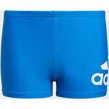 adidas Boy's Badge of Sport Swim Briefs - Glow Blue / White (HM2114)