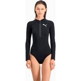 Women Swimwear Puma Women's Damen Lamgarm-surfanzug Long sleeve surf suit, Black