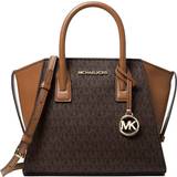 Handbags Michael Kors Avril Small Logo Top-Zip Satchel - Brn/Acorn