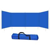 OutSunny Windscreens OutSunny Camping Windbreak, Foldable Portable Wind Blocker Blue